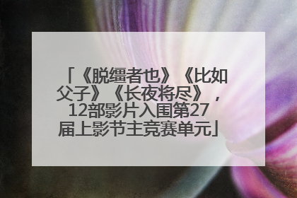 《脱缰者也》《比如父子》《长夜将尽》，12部影片入围第27届上影节主竞赛单元