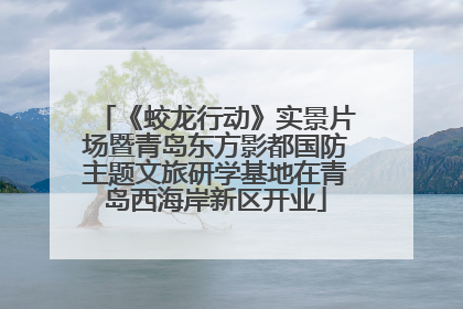 《蛟龙行动》实景片场暨青岛东方影都国防主题文旅研学基地在青岛西海岸新区开业