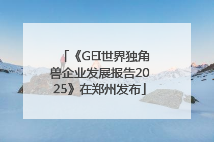 《GEI世界独角兽企业发展报告2025》在郑州发布