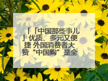 「中国那些事儿」优质、多元又便捷 外国消费者大赞“中国购”是全新体验！