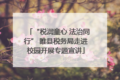 “税润童心 法治同行” 睢县税务局走进校园开展专题宣讲