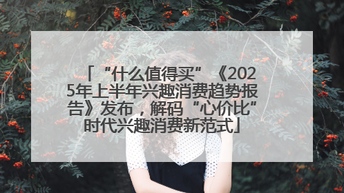 “什么值得买”《2025年上半年兴趣消费趋势报告》发布，解码“心价比”时代兴趣消费新范式