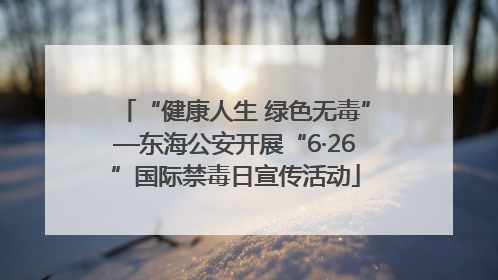 “健康人生 绿色无毒”—东海公安开展“6·26”国际禁毒日宣传活动