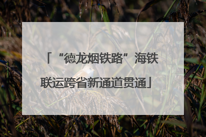 “德龙烟铁路”海铁联运跨省新通道贯通