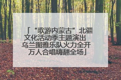 “歌游内蒙古”北疆文化活动季主题演出 乌兰图雅乐队火力全开 万人合唱嗨翻全场