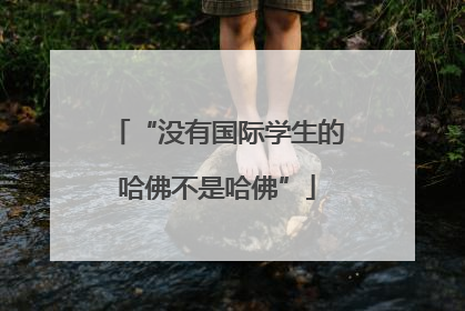 “没有国际学生的哈佛不是哈佛”
