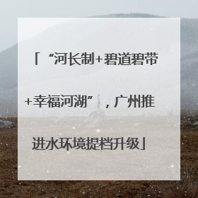 “河长制+碧道碧带+幸福河湖”，广州推进水环境提档升级