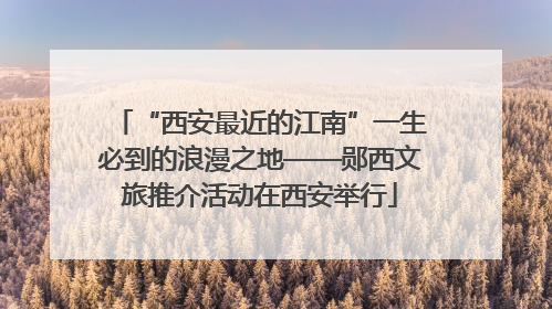 “西安最近的江南”一生必到的浪漫之地——郧西文旅推介活动在西安举行