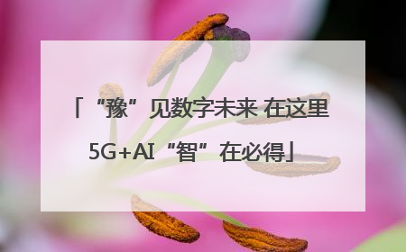 “豫”见数字未来 在这里5G+AI“智”在必得
