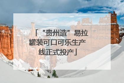 “贵州造”易拉罐装可口可乐生产线正式投产