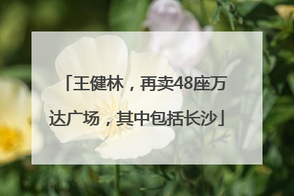 王健林，再卖48座万达广场，其中包括长沙