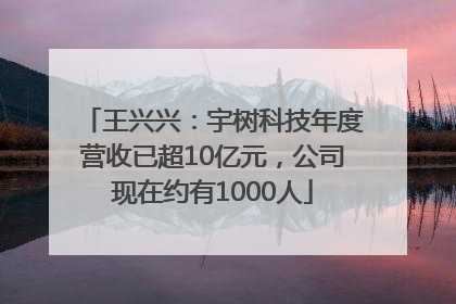 王兴兴：宇树科技年度营收已超10亿元，公司现在约有1000人