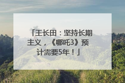 王长田：坚持长期主义，《哪吒3》预计需要5年！