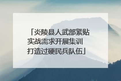 炎陵县人武部紧贴实战需求开展集训 打造过硬民兵队伍