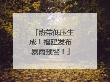 热带低压生成！福建发布暴雨预警！