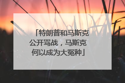 特朗普和马斯克公开骂战，马斯克何以成为大冤种