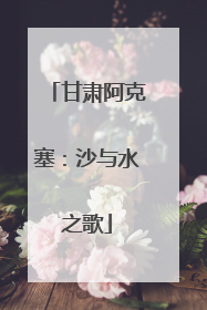 甘肃阿克塞：沙与水之歌