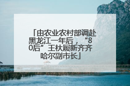 由农业农村部调赴黑龙江一年后，“80后”王杕履新齐齐哈尔副市长