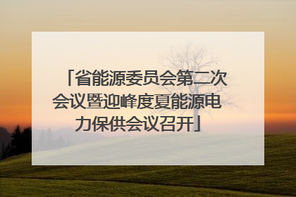 省能源委员会第二次会议暨迎峰度夏能源电力保供会议召开