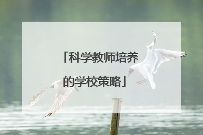 科学教师培养的学校策略