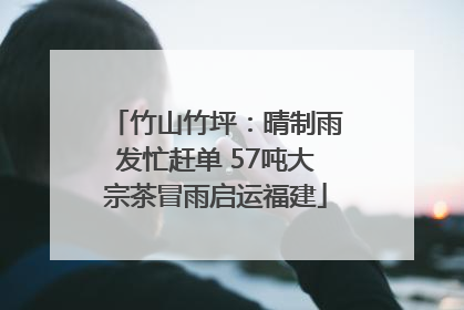 竹山竹坪：晴制雨发忙赶单 57吨大宗茶冒雨启运福建