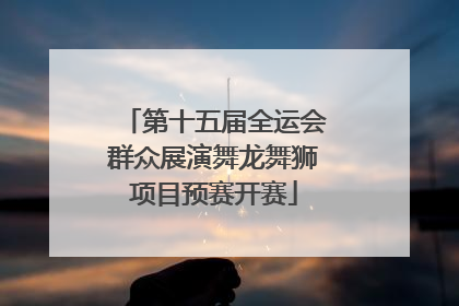 第十五届全运会群众展演舞龙舞狮项目预赛开赛