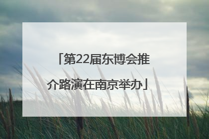 第22届东博会推介路演在南京举办