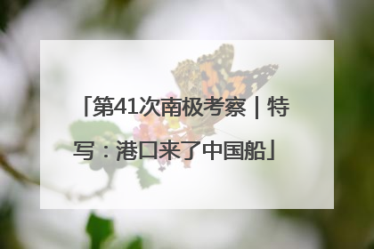 第41次南极考察｜特写：港口来了中国船