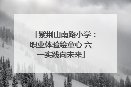 紫荆山南路小学：职业体验绘童心 六一实践向未来