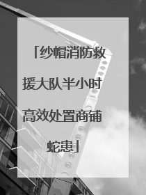 纱帽消防救援大队半小时高效处置商铺蛇患