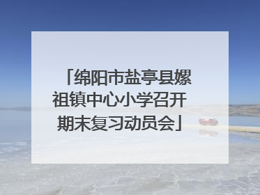 绵阳市盐亭县嫘祖镇中心小学召开期末复习动员会