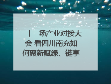 一场产业对接大会 看四川南充如何聚新赋绿、链享未来｜打赢经济发展翻身仗
