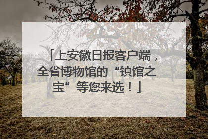 上安徽日报客户端，全省博物馆的“镇馆之宝”等您来选！