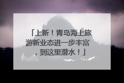 上新！青岛海上旅游新业态进一步丰富，到这里潜水！