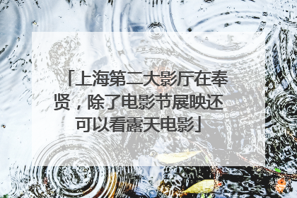 上海第二大影厅在奉贤，除了电影节展映还可以看露天电影