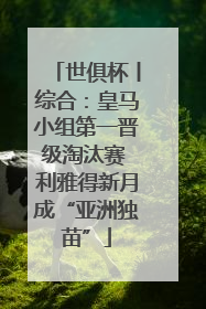 世俱杯丨综合：皇马小组第一晋级淘汰赛 利雅得新月成“亚洲独苗”