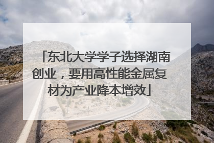 东北大学学子选择湖南创业，要用高性能金属复材为产业降本增效
