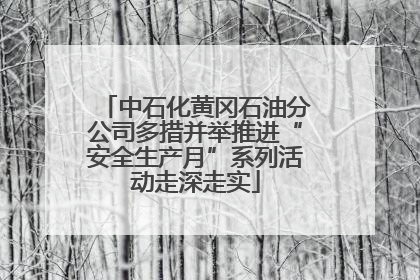 中石化黄冈石油分公司多措并举推进“安全生产月”系列活动走深走实