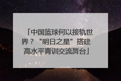 中国篮球何以接轨世界？“明日之星”搭建高水平青训交流舞台