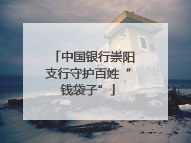 中国银行崇阳支行守护百姓“钱袋子”