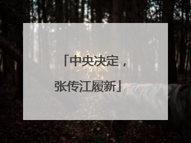中央决定，张传江履新