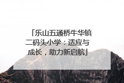 乐山五通桥牛华镇二码头小学：适应与成长，助力新启航