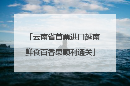 云南省首票进口越南鲜食百香果顺利通关