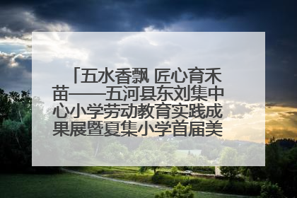 五水香飘 匠心育禾苗——五河县东刘集中心小学劳动教育实践成果展暨夏集小学首届美食节盛大举行
