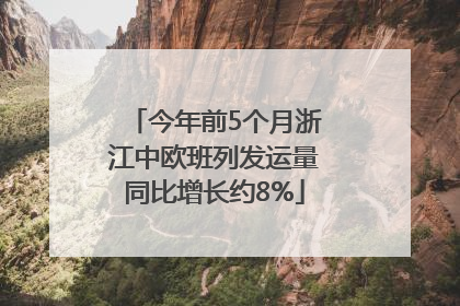 今年前5个月浙江中欧班列发运量同比增长约8%