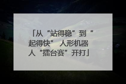 从“站得稳”到“起得快” 人形机器人“擂台赛”开打