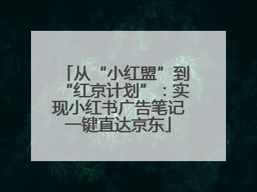 从“小红盟”到“红京计划”：实现小红书广告笔记一键直达京东