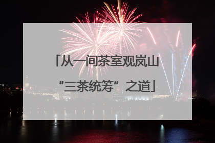 从一间茶室观岚山“三茶统筹”之道