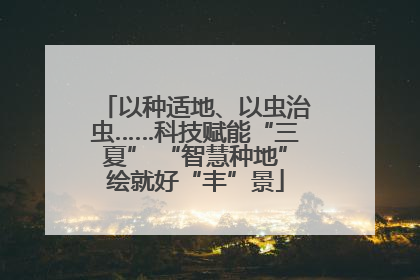 以种适地、以虫治虫……科技赋能“三夏” “智慧种地”绘就好“丰”景
