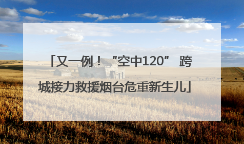 又一例！“空中120” 跨城接力救援烟台危重新生儿